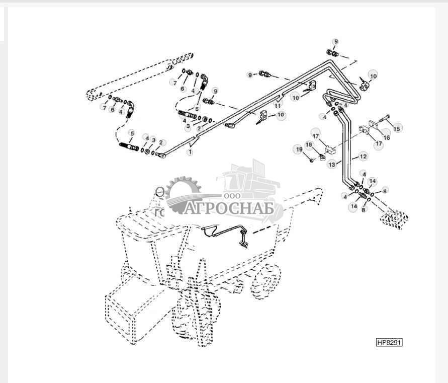 Unloading Auger Swing Cylinder Lines And Hoses 